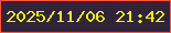 文字の大きさ：1、枠の色：fc553f、背景の色：30243b、文字の色：ecf109 無料ブログパーツのブログ時計