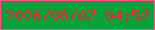 文字の大きさ：2、枠の色：fc5589、背景の色：0aa33b、文字の色：f81e2f 無料ブログパーツのブログ時計