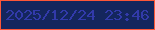 文字の大きさ：4、枠の色：fc5738、背景の色：14265d、文字の色：323aaa 無料ブログパーツのブログ時計