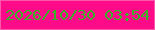文字の大きさ：4、枠の色：fc58a9、背景の色：fd0b89、文字の色：3bb029 無料ブログパーツのブログ時計
