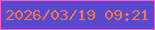 文字の大きさ：1、枠の色：fc5ac4、背景の色：5948d0、文字の色：f87841 無料ブログパーツのブログ時計