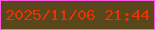 文字の大きさ：2、枠の色：fc5ae2、背景の色：59461a、文字の色：e63409 無料ブログパーツのブログ時計