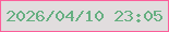 文字の大きさ：3、枠の色：fc5e9a、背景の色：e1ddde、文字の色：66af81 無料ブログパーツのブログ時計