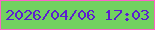 文字の大きさ：3、枠の色：fc64c8、背景の色：72d260、文字の色：5c1ecf 無料ブログパーツのブログ時計