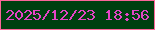 文字の大きさ：2、枠の色：fc6699、背景の色：00400f、文字の色：e644c6 無料ブログパーツのブログ時計