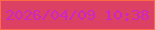 文字の大きさ：2、枠の色：fc6a46、背景の色：dc4164、文字の色：ca27c6 無料ブログパーツのブログ時計