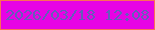 文字の大きさ：2、枠の色：fc6d56、背景の色：e703e4、文字の色：645eba 無料ブログパーツのブログ時計