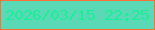 文字の大きさ：2、枠の色：fc7138、背景の色：5bd8b6、文字の色：17f096 無料ブログパーツのブログ時計