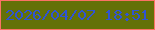 文字の大きさ：4、枠の色：fc7265、背景の色：647108、文字の色：2f54d3 無料ブログパーツのブログ時計