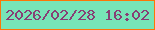 文字の大きさ：4、枠の色：fc7606、背景の色：77e5b7、文字の色：873f75 無料ブログパーツのブログ時計