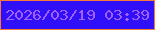 文字の大きさ：4、枠の色：fc7835、背景の色：2f10f8、文字の色：a35ff9 無料ブログパーツのブログ時計
