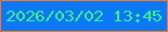文字の大きさ：3、枠の色：fc791a、背景の色：0c77f9、文字の色：3bf683 無料ブログパーツのブログ時計