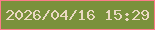 文字の大きさ：3、枠の色：fc7b8a、背景の色：7a913c、文字の色：ead9c2 無料ブログパーツのブログ時計