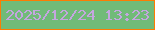 文字の大きさ：5、枠の色：fc7c03、背景の色：71bb78、文字の色：c4a6df 無料ブログパーツのブログ時計