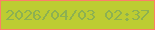 文字の大きさ：1、枠の色：fc7f68、背景の色：bdcc32、文字の色：8db151 無料ブログパーツのブログ時計