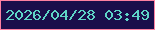 文字の大きさ：1、枠の色：fc80a1、背景の色：1a0e4b、文字の色：5ed5c7 無料ブログパーツのブログ時計