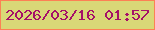文字の大きさ：4、枠の色：fc8155、背景の色：d9d877、文字の色：a51068 無料ブログパーツのブログ時計
