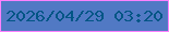 文字の大きさ：5、枠の色：fc81ff、背景の色：5179c4、文字の色：015585 無料ブログパーツのブログ時計