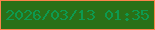 文字の大きさ：5、枠の色：fc834b、背景の色：2a7017、文字の色：0d9a50 無料ブログパーツのブログ時計