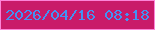 文字の大きさ：2、枠の色：fc84d8、背景の色：c91a69、文字の色：4392f4 無料ブログパーツのブログ時計