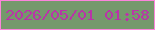 文字の大きさ：3、枠の色：fc84dc、背景の色：75996c、文字の色：ba34a8 無料ブログパーツのブログ時計