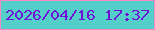 文字の大きさ：3、枠の色：fc87c5、背景の色：54cec8、文字の色：7111d5 無料ブログパーツのブログ時計
