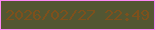 文字の大きさ：2、枠の色：fc88f4、背景の色：535632、文字の色：7e501c 無料ブログパーツのブログ時計