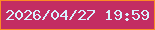 文字の大きさ：3、枠の色：fc8b24、背景の色：c32d62、文字の色：d8f2ff 無料ブログパーツのブログ時計