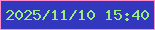 文字の大きさ：3、枠の色：fc8ccc、背景の色：3237be、文字の色：97ee80 無料ブログパーツのブログ時計