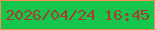 文字の大きさ：1、枠の色：fc8d50、背景の色：15c54c、文字の色：a3402d 無料ブログパーツのブログ時計