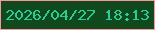 文字の大きさ：4、枠の色：fc939e、背景の色：11491f、文字の色：2ace95 無料ブログパーツのブログ時計