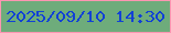 文字の大きさ：5、枠の色：fc95b2、背景の色：6eac7b、文字の色：1141d6 無料ブログパーツのブログ時計