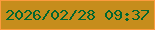 文字の大きさ：4、枠の色：fc9b3e、背景の色：c68d1c、文字の色：026630 無料ブログパーツのブログ時計