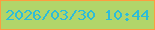文字の大きさ：4、枠の色：fc9d41、背景の色：b1d56a、文字の色：2dbcd8 無料ブログパーツのブログ時計