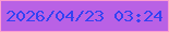 文字の大きさ：2、枠の色：fc9ed0、背景の色：b961e5、文字の色：3442f2 無料ブログパーツのブログ時計