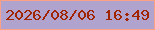 文字の大きさ：1、枠の色：fca186、背景の色：b0a3ce、文字の色：a12400 無料ブログパーツのブログ時計