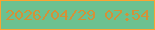 文字の大きさ：4、枠の色：fca330、背景の色：6cc190、文字の色：d49138 無料ブログパーツのブログ時計