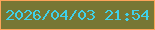 文字の大きさ：4、枠の色：fca45a、背景の色：777734、文字の色：3fd1ea 無料ブログパーツのブログ時計