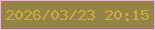 文字の大きさ：5、枠の色：fca5fd、背景の色：948446、文字の色：ccaa41 無料ブログパーツのブログ時計