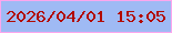 文字の大きさ：4、枠の色：fca6ed、背景の色：9fbaf4、文字の色：b20a01 無料ブログパーツのブログ時計