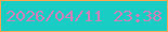 文字の大きさ：3、枠の色：fca752、背景の色：19cdc4、文字の色：cc84b8 無料ブログパーツのブログ時計