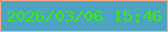 文字の大きさ：4、枠の色：fca887、背景の色：4ea3c2、文字の色：37ed03 無料ブログパーツのブログ時計