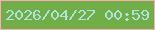 文字の大きさ：5、枠の色：fcaab6、背景の色：71ae48、文字の色：b0e2dc 無料ブログパーツのブログ時計