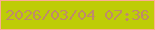 文字の大きさ：4、枠の色：fcad93、背景の色：becc07、文字の色：bf8b6a 無料ブログパーツのブログ時計