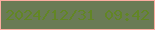 文字の大きさ：1、枠の色：fcada1、背景の色：6a7b55、文字の色：628625 無料ブログパーツのブログ時計