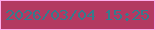 文字の大きさ：4、枠の色：fcaeeb、背景の色：b33961、文字の色：357b8c 無料ブログパーツのブログ時計
