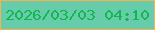 文字の大きさ：3、枠の色：fcaf4f、背景の色：67cca9、文字の色：14b651 無料ブログパーツのブログ時計