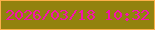 文字の大きさ：1、枠の色：fcb04a、背景の色：92820e、文字の色：f513ac 無料ブログパーツのブログ時計