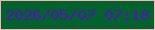 文字の大きさ：3、枠の色：fcb1b6、背景の色：02622d、文字の色：5412b8 無料ブログパーツのブログ時計
