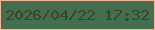 文字の大きさ：4、枠の色：fcb295、背景の色：446e50、文字の色：3a451a 無料ブログパーツのブログ時計